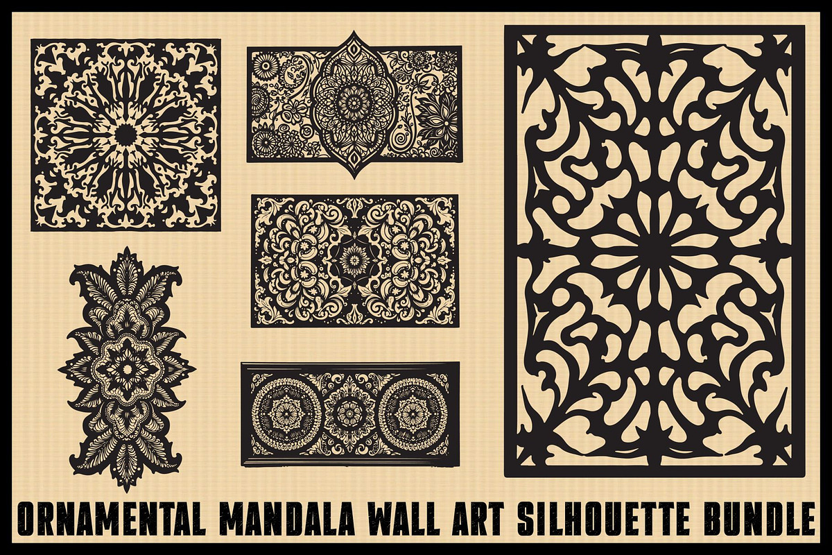 Ornamental Mandala Wall Art Bundle, an Illustration by jahid234 (Photo 1 of 6)