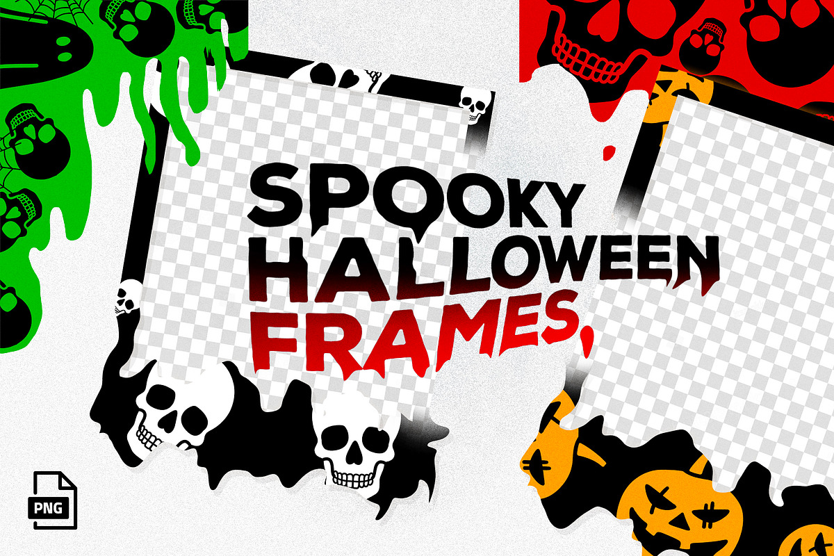 Spooky Halloween Social Media Frames, an Object Graphic by Layerform Design Co. (Photo 1 of 4)