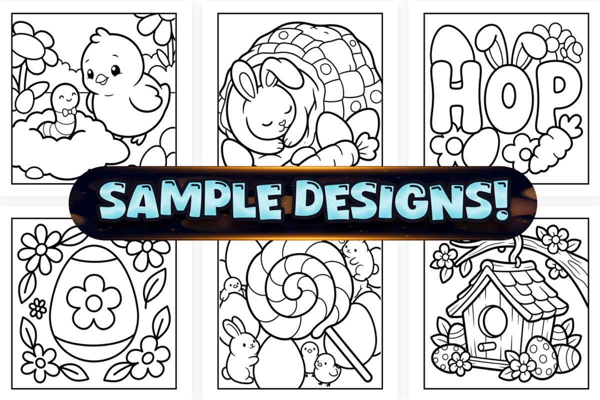Bold and Easy Easter Coloring Pages, a Seasonal Illustration by Craftsbeefy (Photo 2 of 4)
