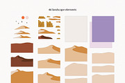 Desert Landscape and Clip Art, a Seasonal Illustration by Sweet Corner (Thumbnail 4 of 13)