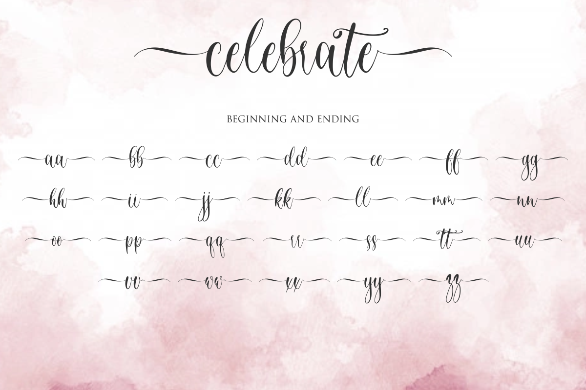 Celebrate - Modern Calligraphy, a Script Font by Fikryal Studio