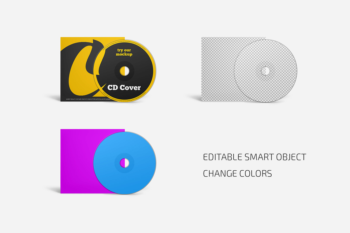 CD Cover Mockup, a Packaging Mockup by Country4k (Photo 2 of 3)