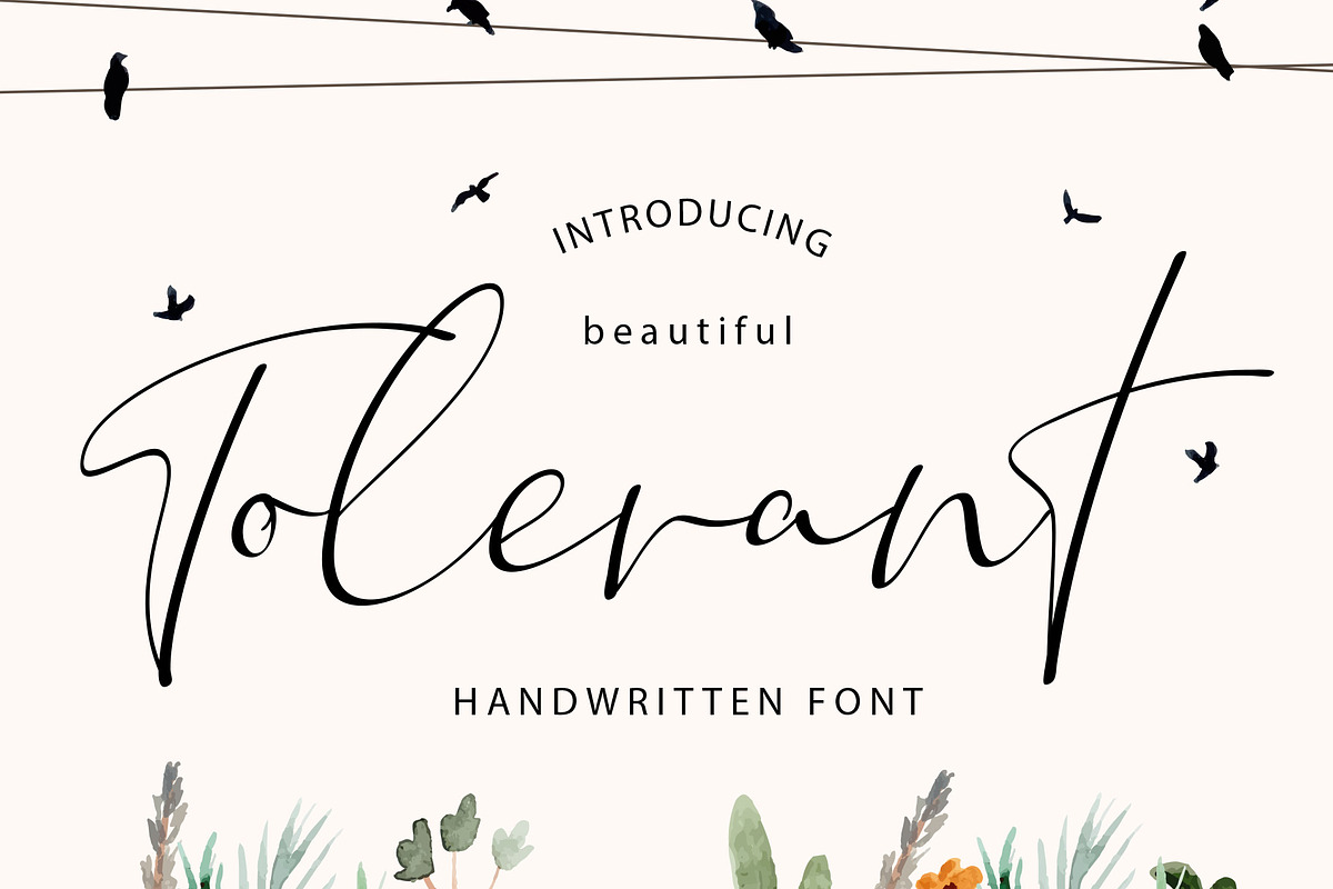 Tolerant - Handwritten Font, a Script Font by Fonteca