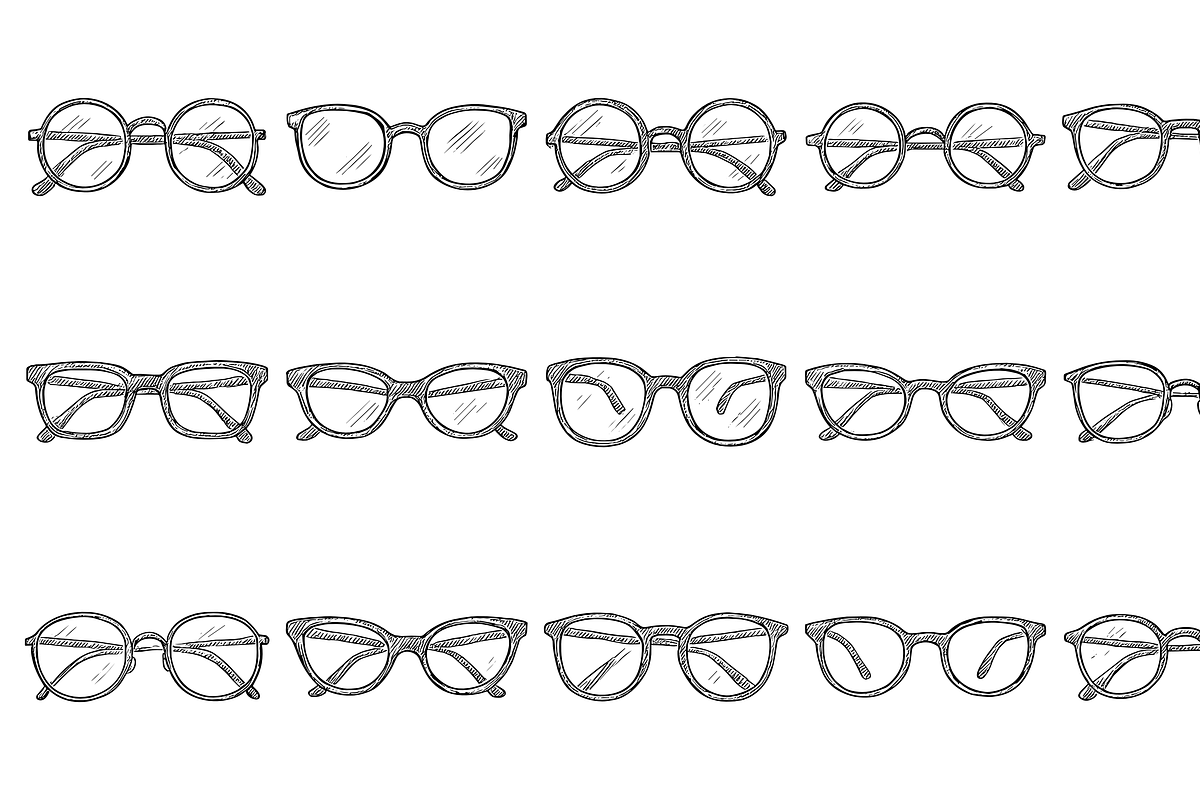 Eyeglass Frames Illustration Set, an Object Graphic by nikagraphic (Photo 1 of 3)