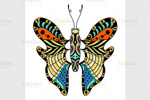 Vector Beautiful Butterfly.