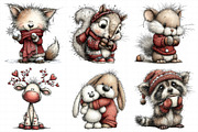 Whimsical Winter Animals Clipart Png, an Illustration by Daily.Designs (Thumbnail 4 of 8)