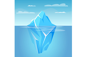 Underwater iceberg. Ice berg, an Illustration by Stock-Smart-Start