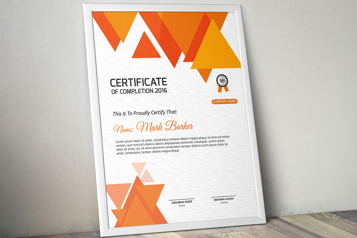 Certificate Word | PSD | AI, a Stationery Template by Curve Design (Photo 3 of 3)