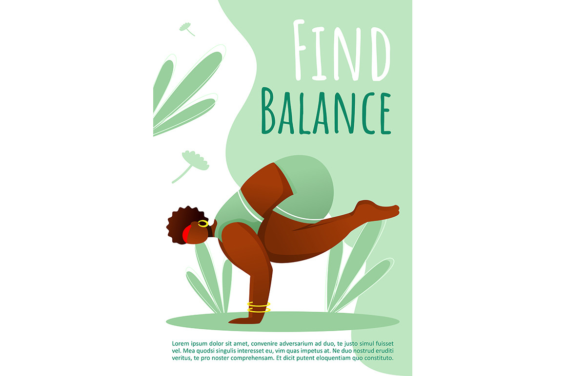 Find balance brochure template, a Poster Template by IMG visuals characters