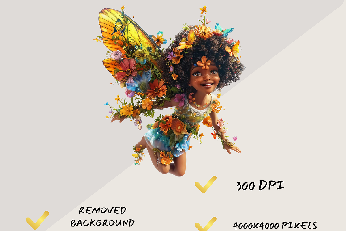 HAPPY SPRING FOREST FAIRY CLIPART, a Person Illustration by Daring Digies (Photo 8 of 10)