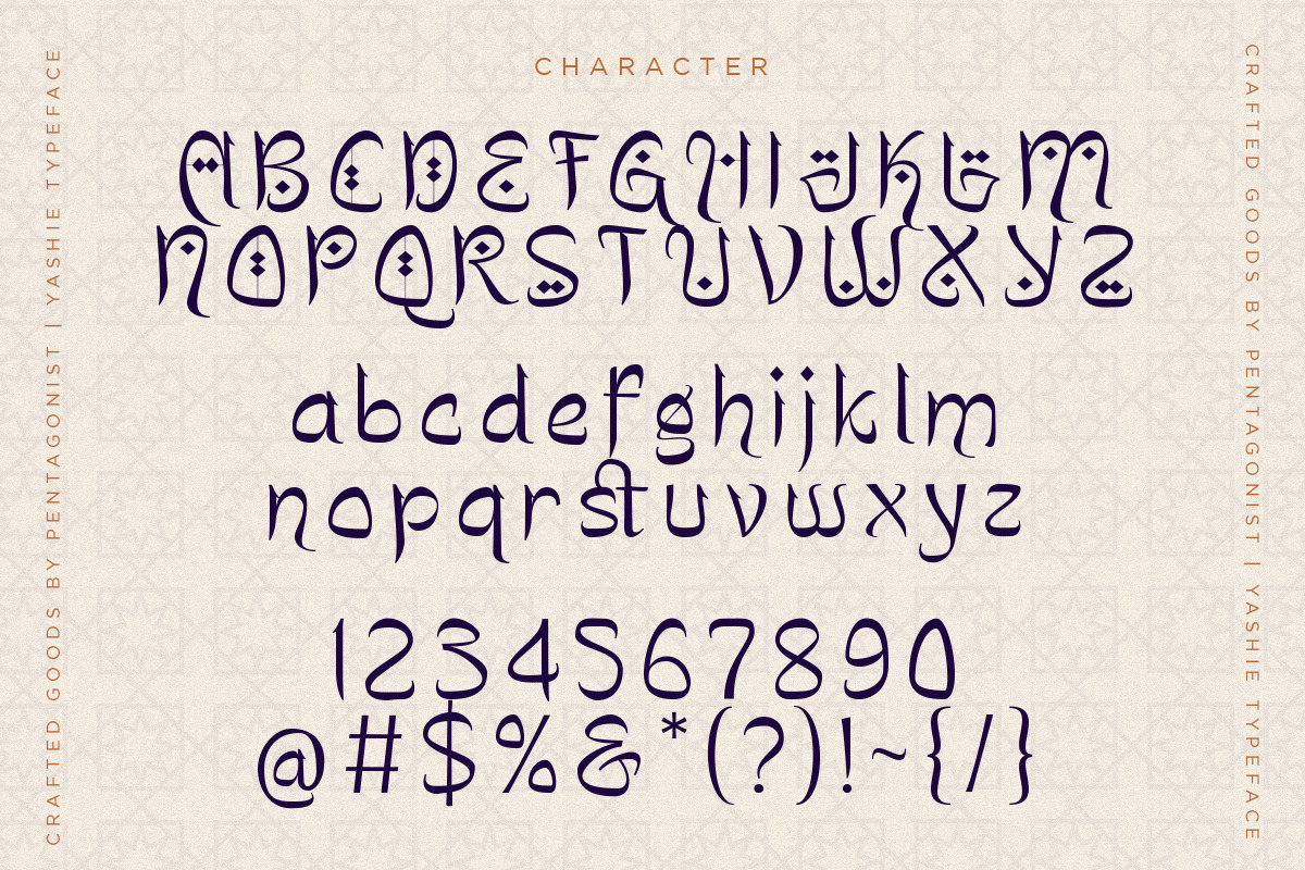 Yashie | Arabic Display Font, a Symbol Font by Pentagonistudio (Photo 8 of 10)
