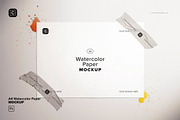 A4 Watercolor Paper Mockup, a Product Mockup by Custom Scene (Thumbnail 2 of 10)