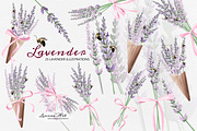 Lavender Clipart Set, a Seasonal Illustration by Leonaa art (Thumbnail 1 of 8)