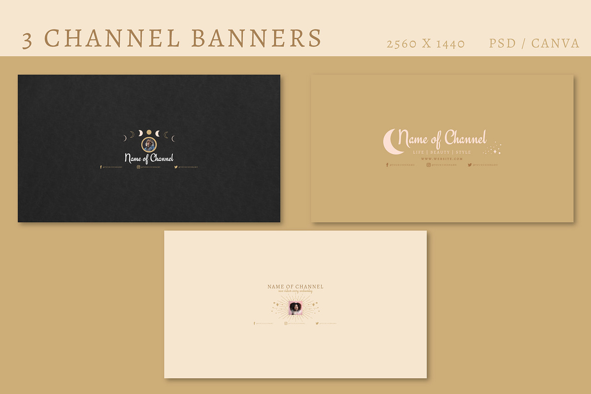 Youtube: Modern Magic Branding Kit, a Social Media Template by Liseno Designs (Photo 2 of 6)