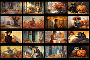 100 Cute Retro Halloween cards, an Object Graphic by Nocturnal Wolf (Thumbnail 2 of 14)