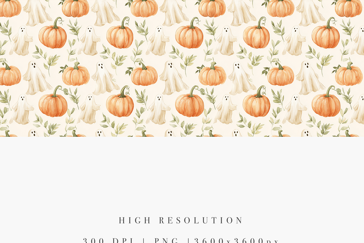 Cute Halloween Seamless Pattern, a Pattern Graphic by Pati Charm Studio (Photo 4 of 7)