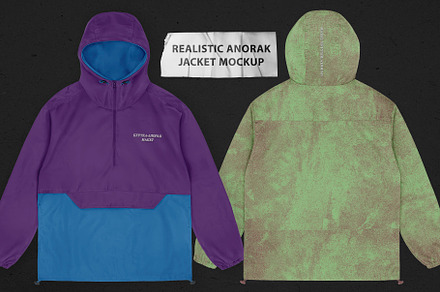 Realistic Anorak Jacket Mockup, an Apparel Mockup by Uncentrifuged Pressure