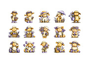 Whimsical Easter Sheep Clipart, an Illustration by GatewayDesign (Thumbnail 3 of 6)