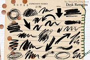 Desk Remains Paper Collage PNG Kit, an Object Graphic by DreamoraArt (Thumbnail 9 of 11)