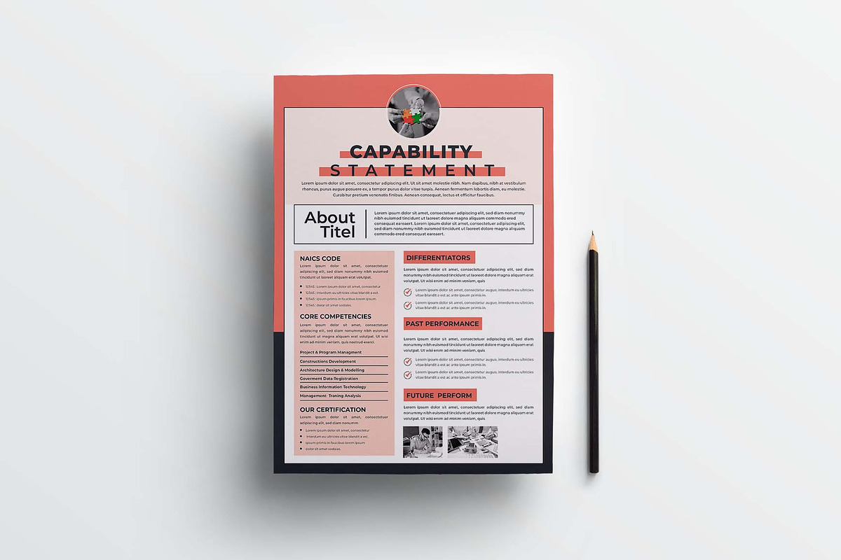Capability Statement | Word & Indd, a Flyer Template by obayes (Photo 2 of 3)