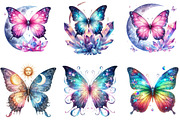 Magic Butterflies Clipart Bundle, an Illustration by DreamArtGraphic (Thumbnail 3 of 6)