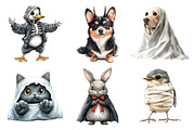 Halloween Funny Animals Clipart, an Illustration by Daily.Designs (Thumbnail 5 of 5)