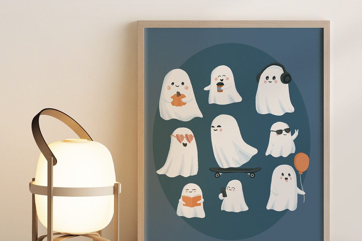 Free Spirits Ghost Vector Graphics, a Seasonal Illustration by Bend Brand Design (Photo 3 of 5)