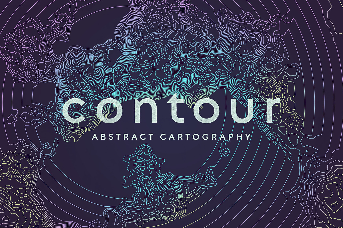 Contour Abstract Cartography, a Texture Graphic by RuleByArt