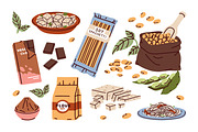 Soy products, healthy vegan food set, a Food Illustration by Good Studio (Thumbnail 2 of 3)