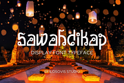 Sawahdikap | Display Font Typeface, a Sans Serif Font by filosovis (Thumbnail 1 of 5)