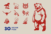 Wildlife Badge Collection, an Animal Illustration by Skilline Supply Co. (Thumbnail 2 of 13)