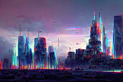 Glitch City Landscapes, an Illustration by OneOrEight (Thumbnail 9 of 20)