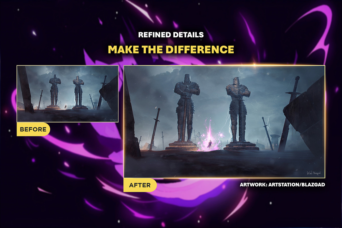 Stylized Dark Magic Overlay Effects, an Object Graphic by Mikel Blazgad (Photo 5 of 9)