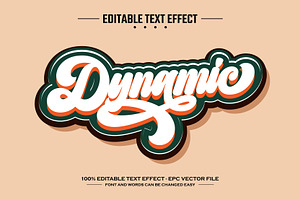 Dynamic 3D Editable Text Effect