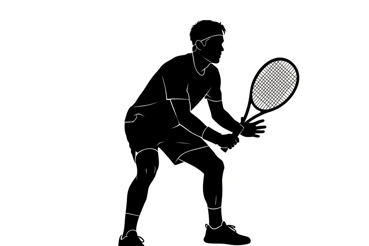A dynamic Tennis Player Silhouettes, an Illustration by Amazin_art (Photo 14 of 31)