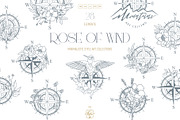 ROSE OF WIND LINE ART, an Object Illustration by Kate Art (Thumbnail 1 of 7)