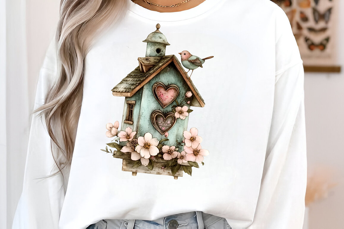 Whimsical Spring Birdhouse Clipart, an Illustration by SinaCreation (Photo 6 of 11)