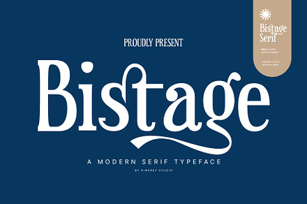 Bistage - a Modern Serif Typeface