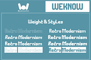 Retro Modernism font, a Sans Serif Font by weknow (Thumbnail 7 of 8)