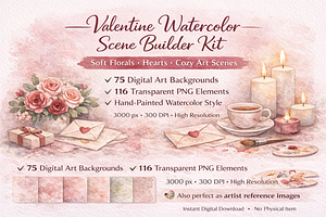Valentine Scene Builder Kit