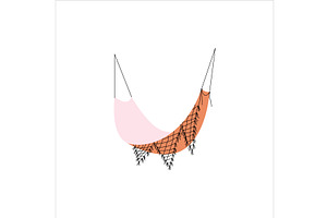 Hammock, relaxing in hammock, summer, an Object Illustration by Mila Di Art