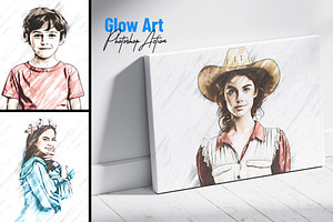 Glow Art Photoshop Action, an Action Add-On by Photoshop Action