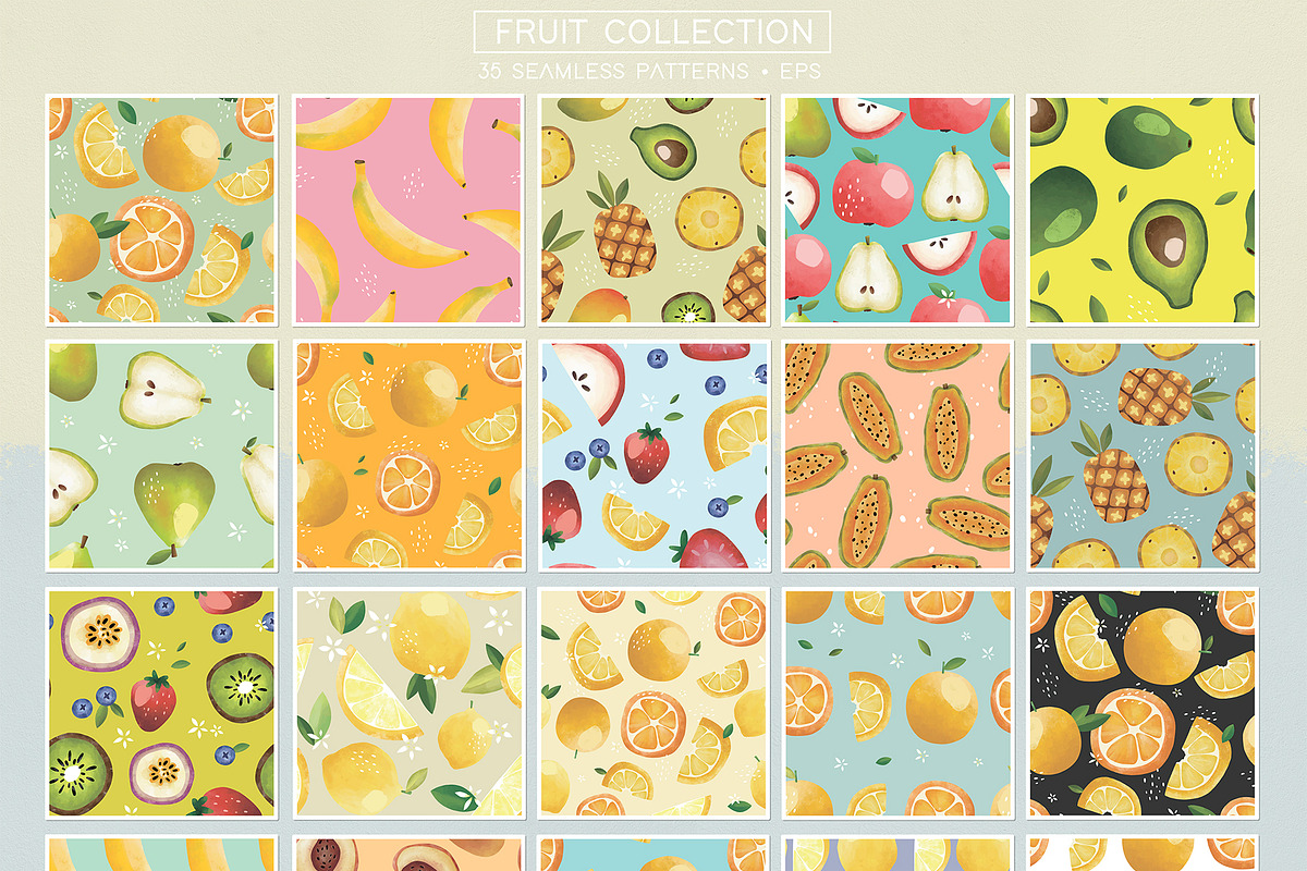 Fruit Garden - Elements and Patterns, a Decorative Illustration by Alisa Fimen Design (Photo 18 of 18)