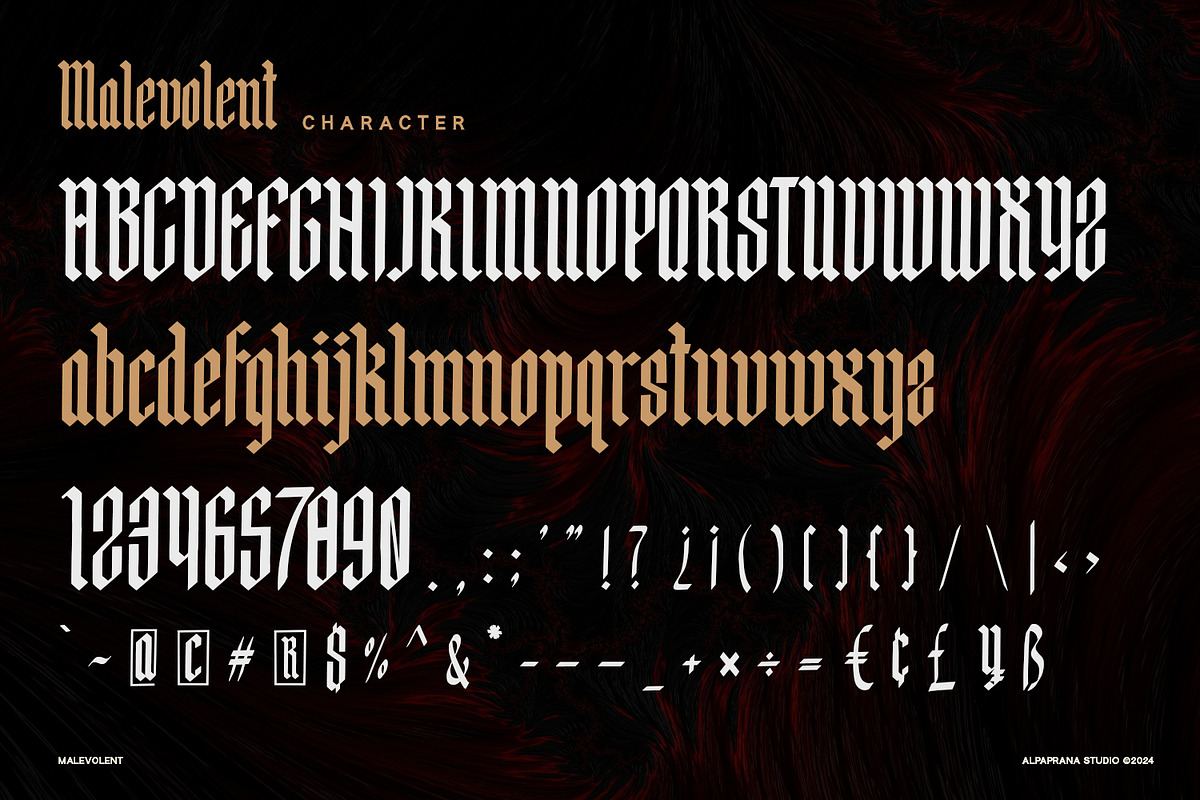 Malevolent - Display Font, a Script Font by Alpaprana (Photo 7 of 9)