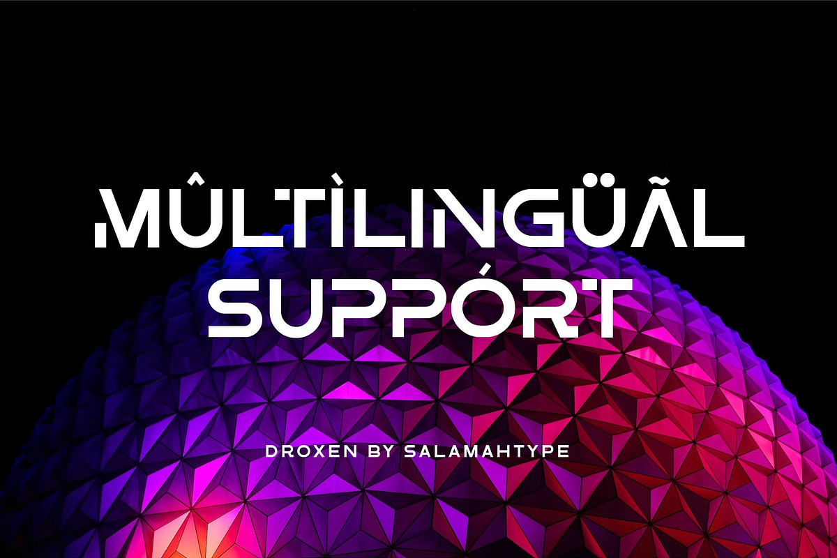 DROXEN - Futuristic Font, a Sans Serif Font by Salamahtype (Photo 8 of 8)