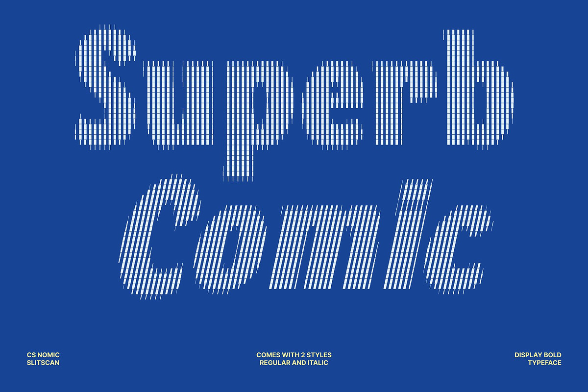 CS Nomic Slitscan, a Sans Serif Font by Craft Supply Co. (Photo 3 of 8)