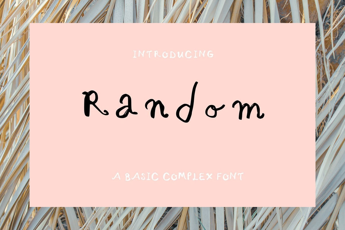 random - a handwritten fun font