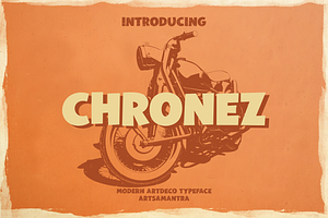 Chronez - Artdeco Typeface, a Script Font by garismantra