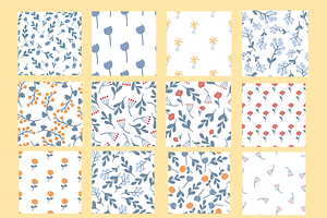 Simple Flowers Patterns And Frames