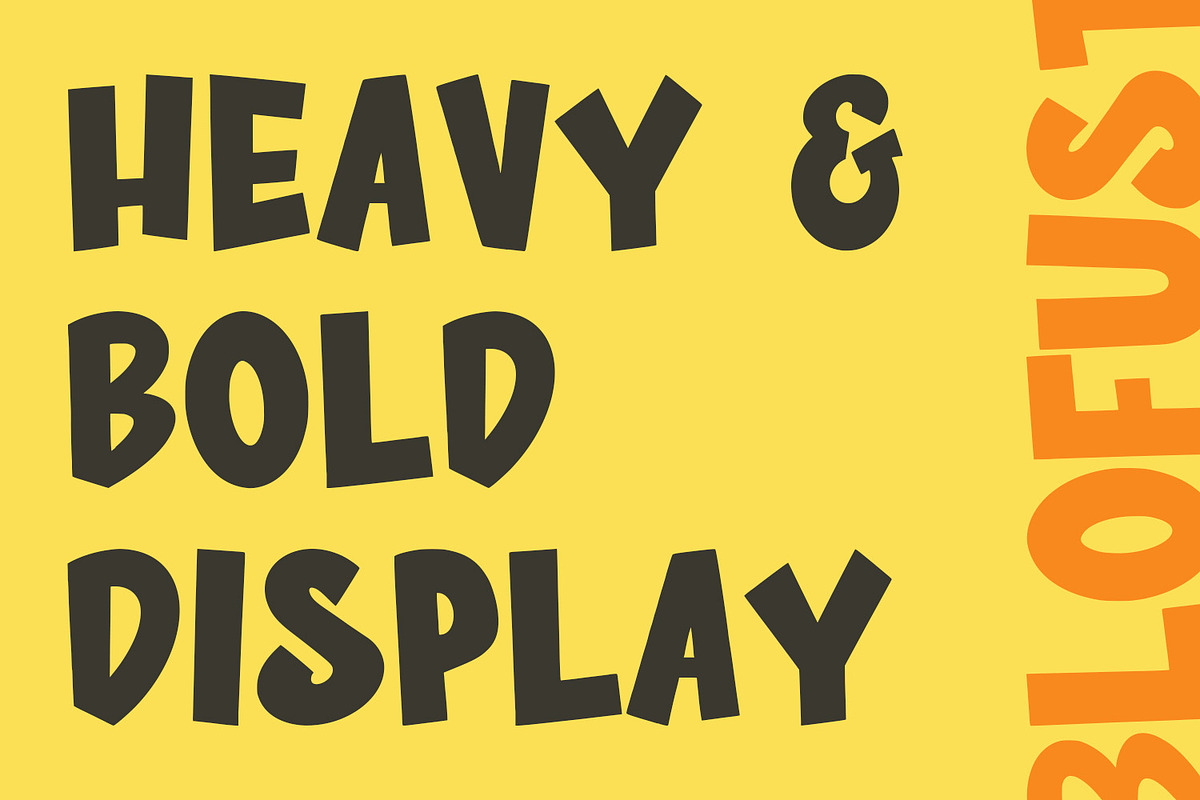Blofust Bold Comic Display Font, a Sans Serif Font by Maulana Creative (Photo 7 of 7)